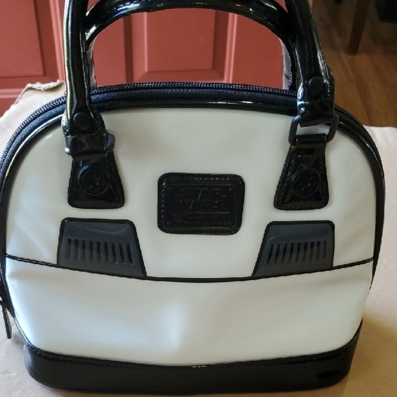 Star Wars Loungefly STORM TROOPER Black and White Mini Bag NWOT - Picture 3 of 14
